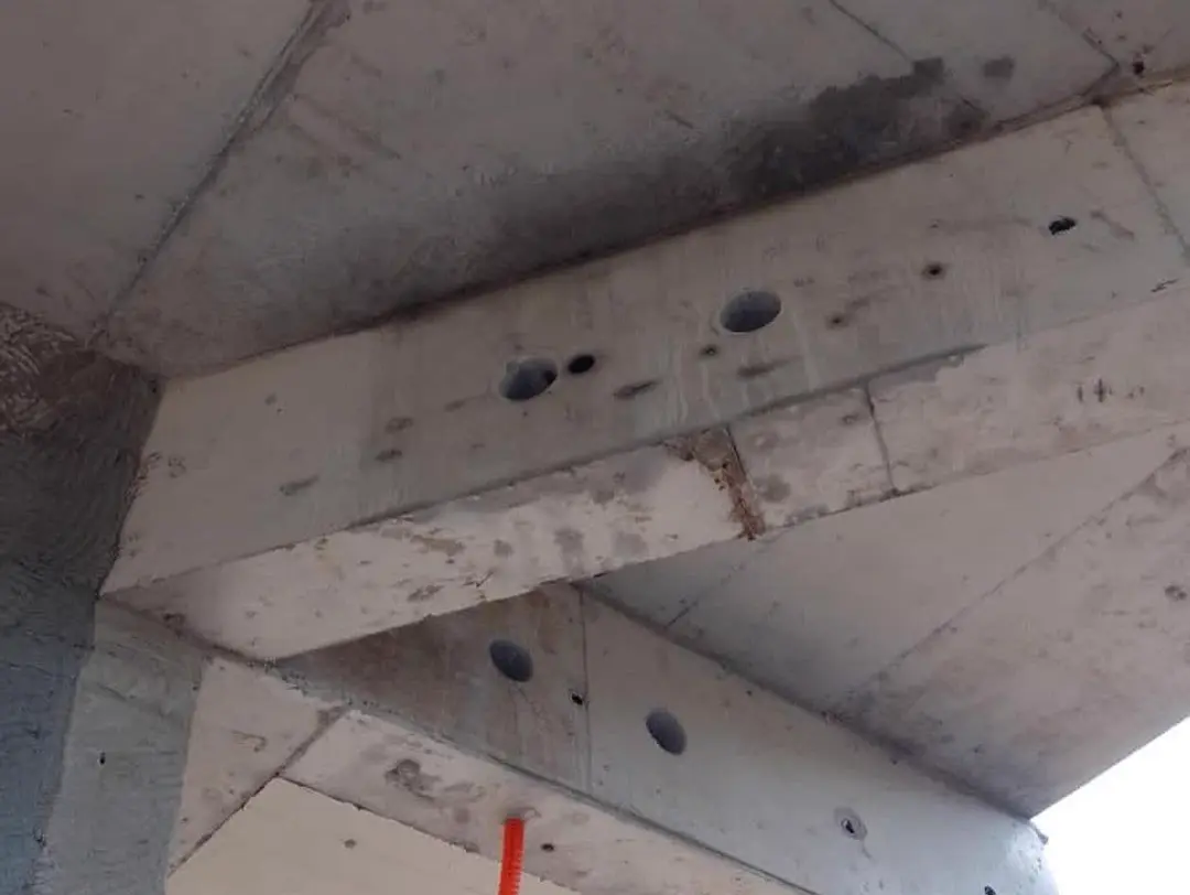 Furo em viga de concreto - Serviço estrutural técnico